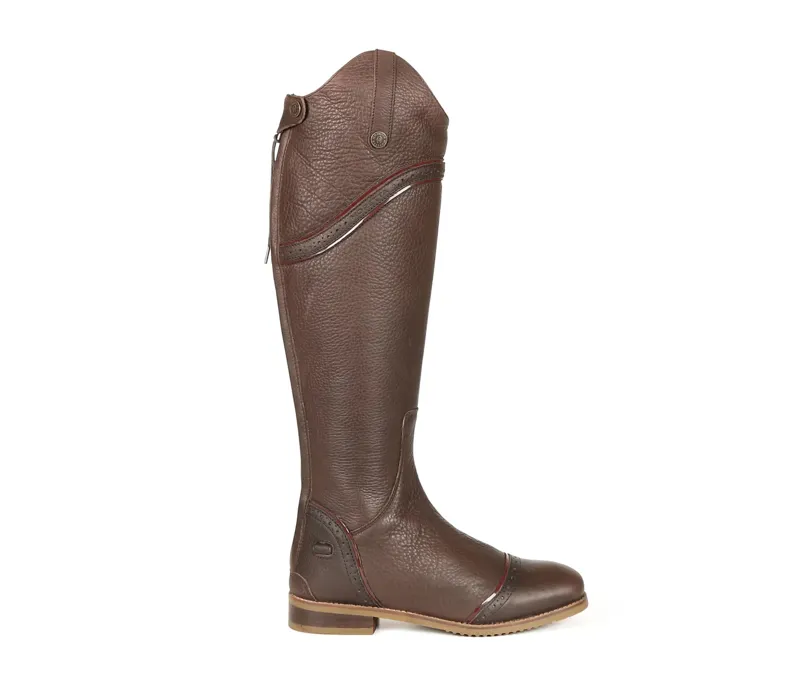 Moretta Amalfi Leather Riding Boots in Brown-1